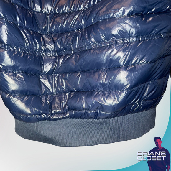 MEMBERS ONLY Men's Puffer Full-Zip Hooded Jacket in Navy - S - Picture 8 of 15